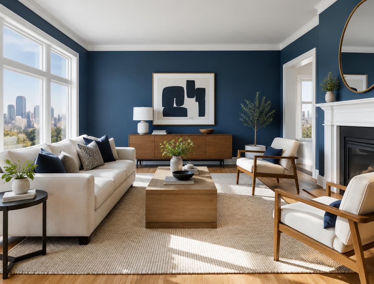 Freshly painted Minneapolis living room